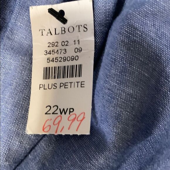 Talbots Blue Bermuda Shorts Polished Chambray Style - Picture 7 of 10